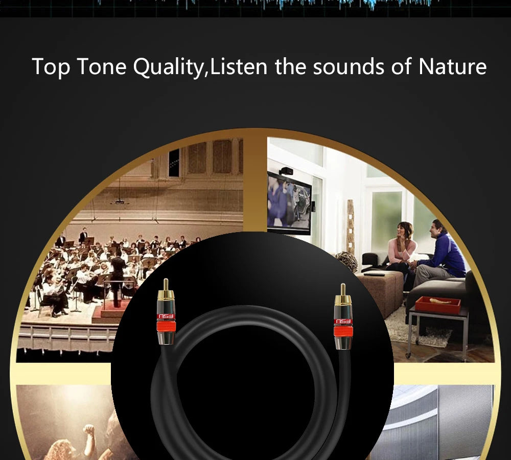 Coaxial Digital Audio RCA Cable for Superior Sound Quality - Smarsty