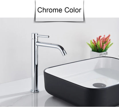 Brushed Gold Bathroom Faucet Hot Cold Water Mixer - Smarsty
