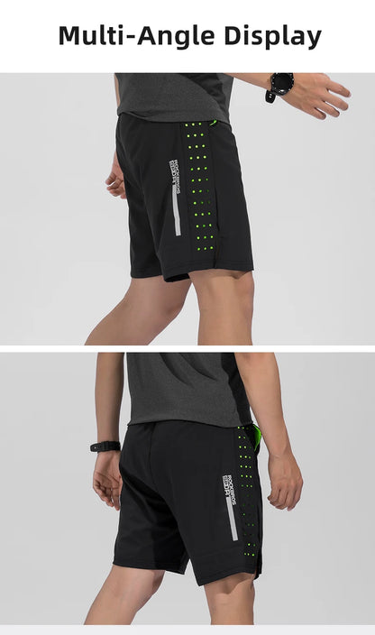 ROCKBROS Running Shorts Unisex Clothing Exercise Gym Shorts Spandex Jogging Fitness Breathable Cycling Outdoor Sports Asian Size - Smarsty