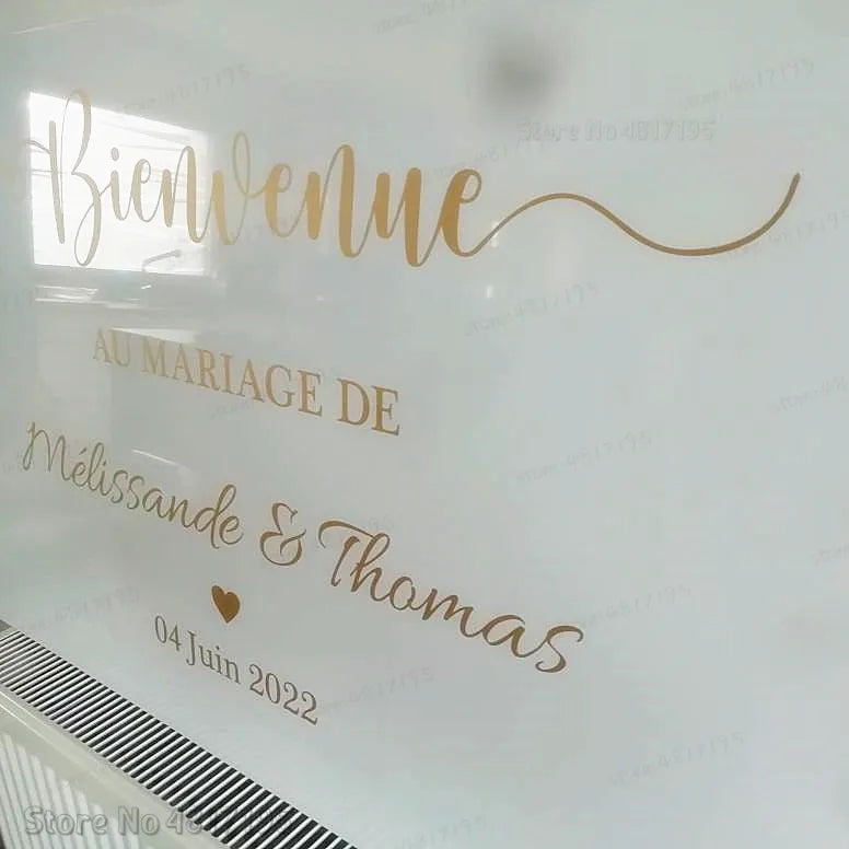Custom Vinyl Wedding Welcome Sign Stickers for Unique Decor - Smarsty