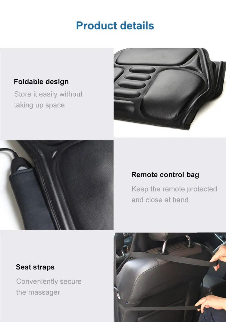 KLASVSA Electric Back Massager Cushion for Pain Relief - Smarsty