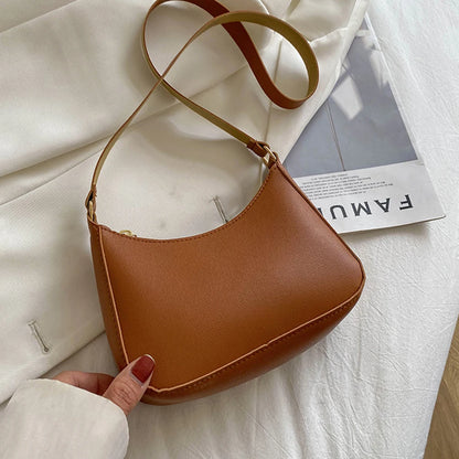 Retro PU Leather Shoulder Bag For Women Hobo Style Classic - Smarsty