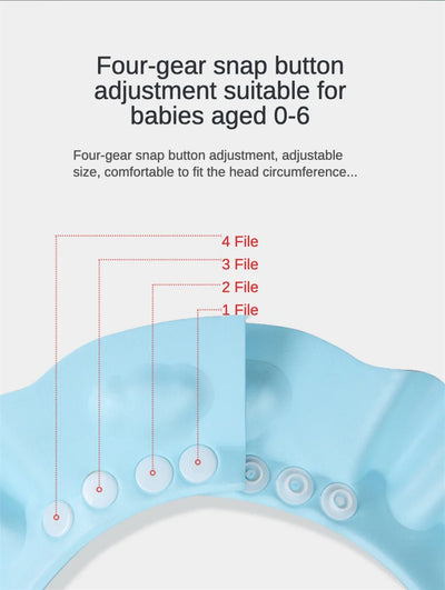Baby Shower Soft Cap Adjustable Hair Wash Hat for Kids Ear Protection Safe Children Shampoo Bathing Shower Protect Head Cover - Smarsty