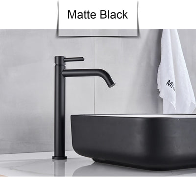 Brushed Gold Bathroom Faucet with Hot Cold Mixer - Smarsty