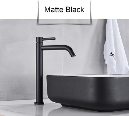 Brushed Gold Bathroom Faucet with Hot Cold Mixer - Smarsty