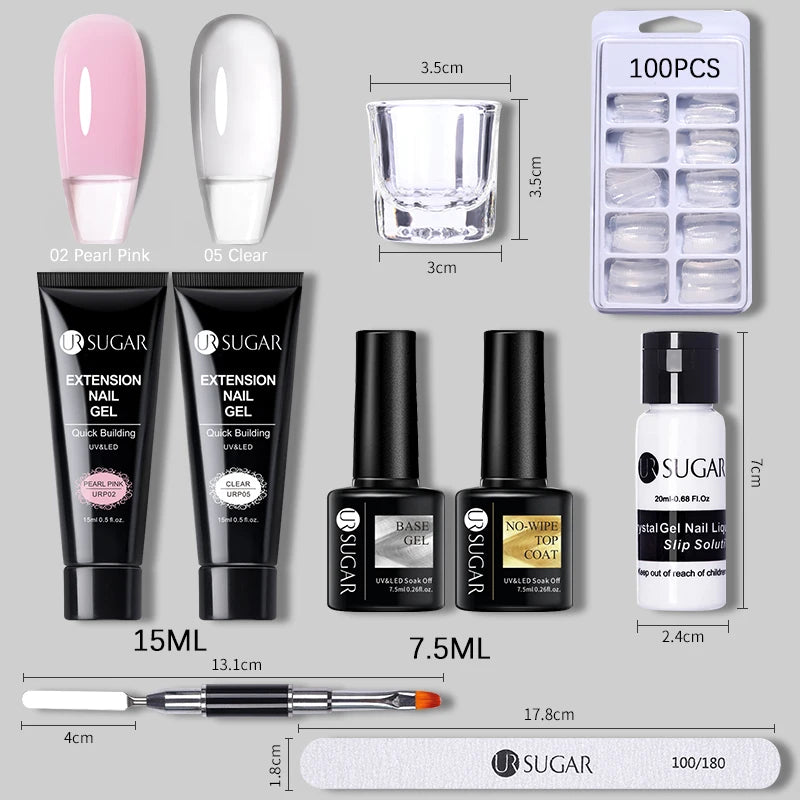 Nude Glitter Gel Nail Polish Kit for Long-Lasting Manicure - Smarsty