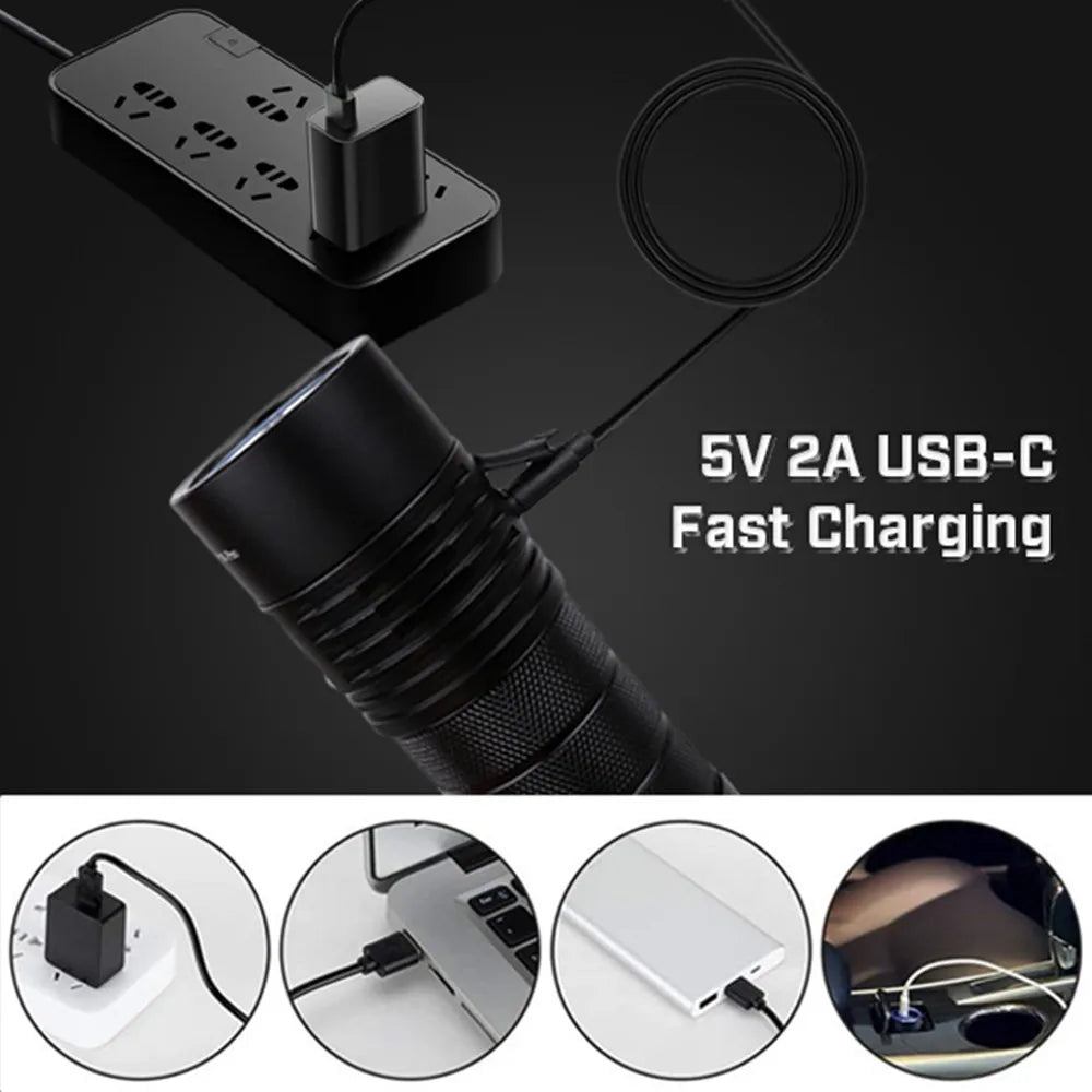 Sofirn SP36 Pro 8000lm Powerful LED Flashlight  4*SST40 USB C Rechargeable 18650 Torch