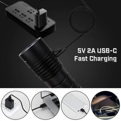 Sofirn SP36 Pro 8000lm Powerful LED Flashlight  4*SST40 USB C Rechargeable 18650 Torch - Smarsty