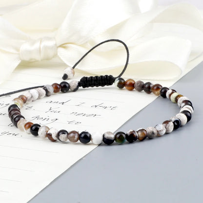 Adjustable Lava Stone Beaded Bracelet for Chakra Healing - Smarsty