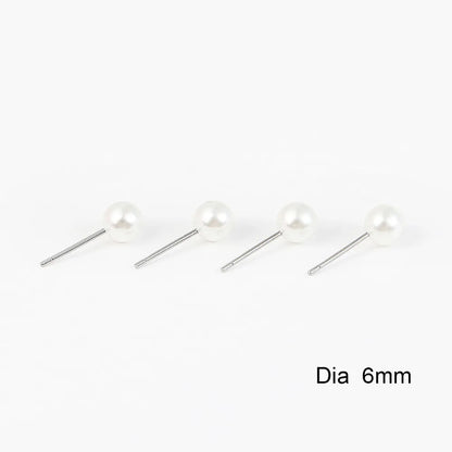 Elegant White Pearl Stud Earrings For Women Hypoallergenic - Smarsty
