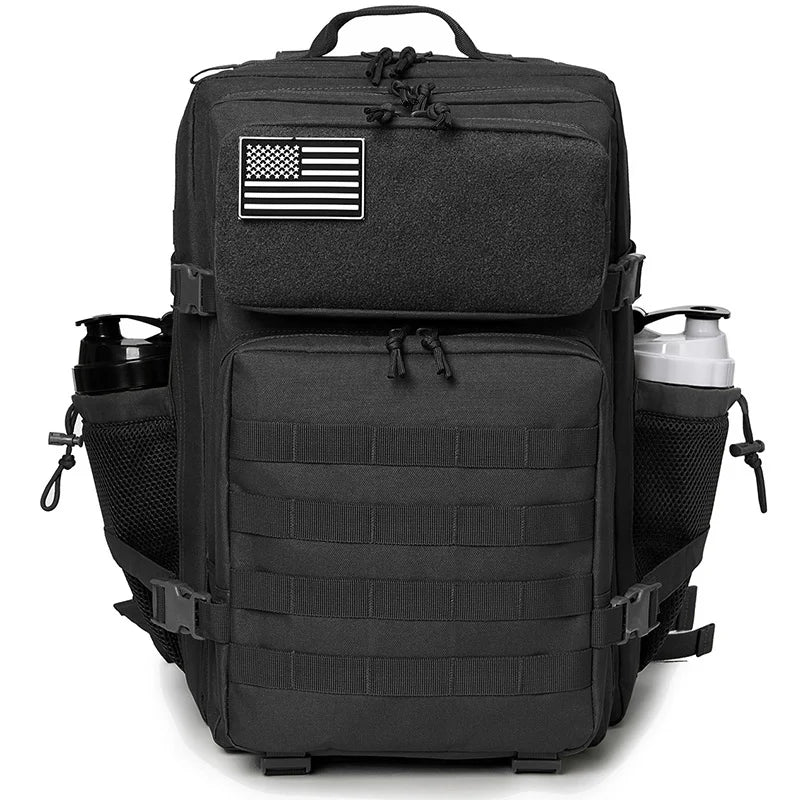 45L Tactical Backpack survival Bag Hunting MOLLE Backpack GYM For Men EDC Outdoor Hiking Rucksack Witch Bottle Holder - Smarsty