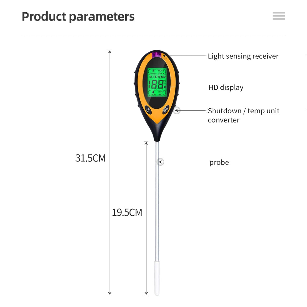 5 in 1 Soil Tester for Accurate Plant Care - Smarsty