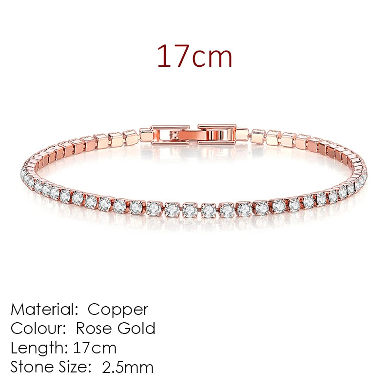 Zirconia Tennis Bracelet for Women Elegant Wedding Jewelry - Smarsty
