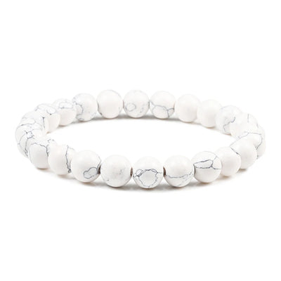Natural Stone Bead Bracelet with Volcanic Lava - Smarsty