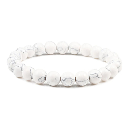 Natural Stone Bead Bracelet with Volcanic Lava - Smarsty