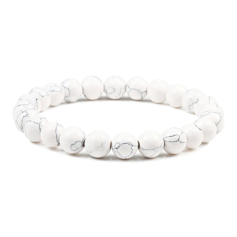 Natural Stone Bead Bracelet with Volcanic Lava - Smarsty