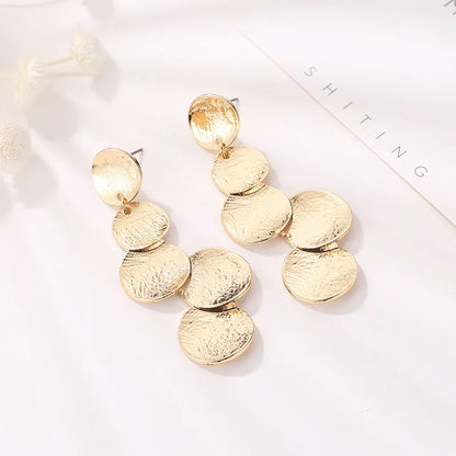 Gold Metal Drop Earrings with Irregular Heart Design for Women - Smarsty