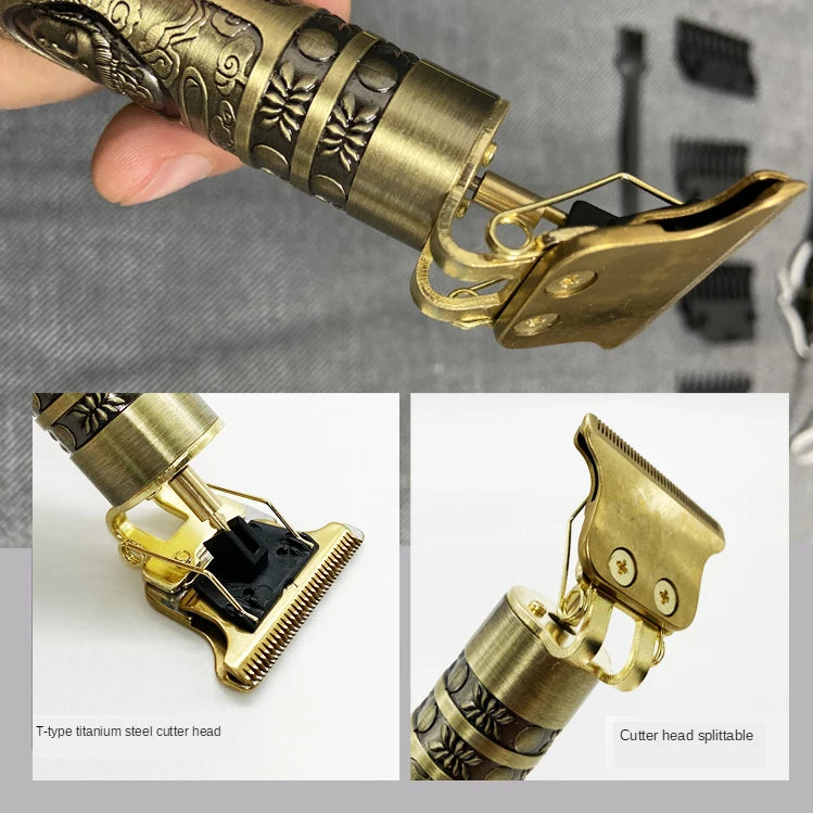 T9 Hair Clipper Repair Beard Shaving Body Hair Trimmer Clippers Electric Machine Men Haircut Machine 0mm Barber Shaver - Smarsty