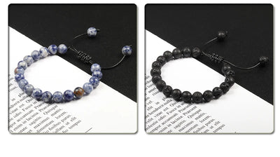 Adjustable 8mm Tiger Eye Beads Bracelet for Yoga Healing - Smarsty