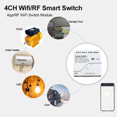 Smart WiFi Relay Switch Module with Alexa Compatibility - Smarsty