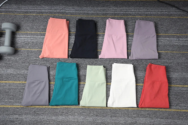 SOISOU Nylon Gym Yoga Pants Women Leggings For Fitness High Waist Long Pants Women Hip Push UP Tights Women Clothing 2 Types - Smarsty