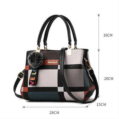 PU Leather Crossbody Handbag For Women With Zipper - Smarsty