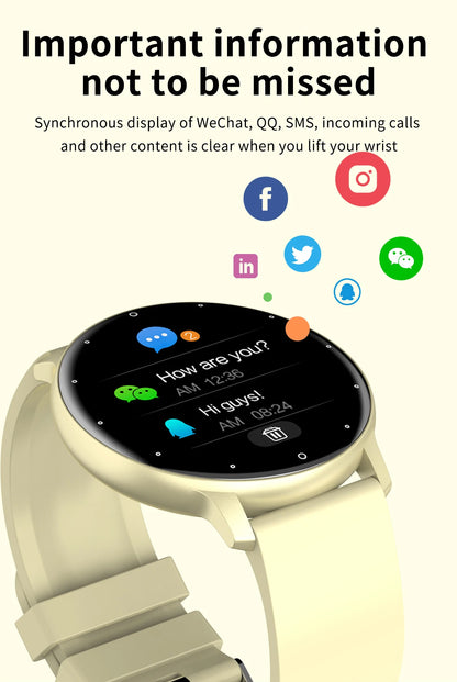 Smart Fitness Watch with Heart Rate Monitor and Waterproof Design - Smarsty