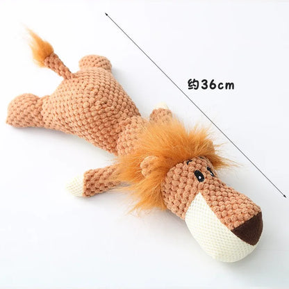 Plush Cartoon Puppy Dog Squeaky Chew Toy for Small Dogs - Smarsty