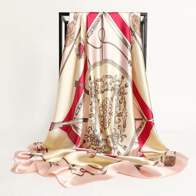 Luxury Satin Silk Scarf for Women Sun Protection - Smarsty