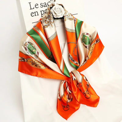Luxury Satin Silk Scarf for Women Sun Protection - Smarsty