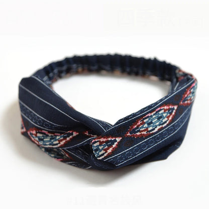 Bohemian Print Cashmere Headbands For Women Vintage Comfort - Smarsty