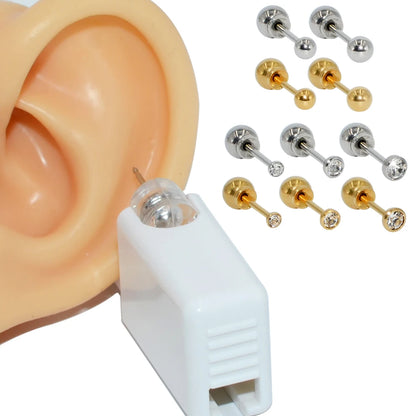 Sterile Surgical Steel Ear Stud Disposable Safe Ball - Smarsty