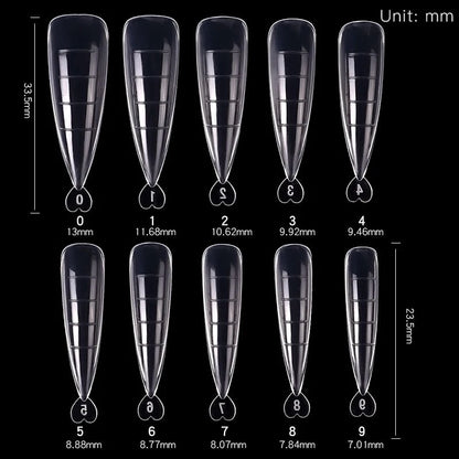 100Pcs Nail Extension Mold Tips for Professional Manicure - Smarsty