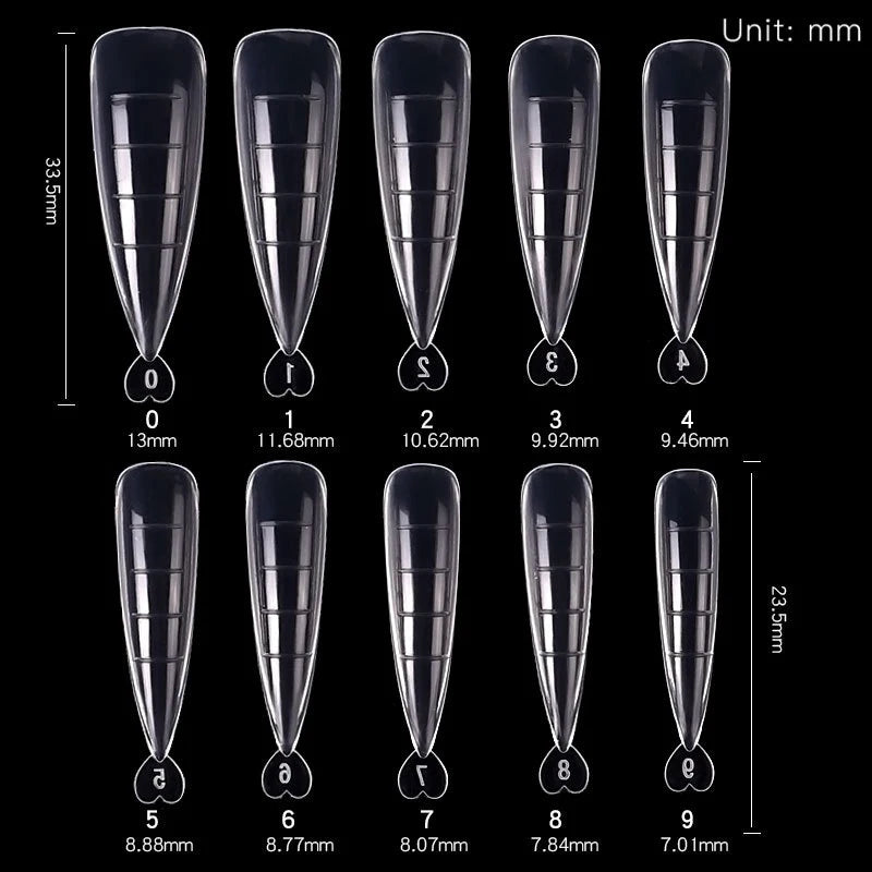 100Pcs Nail Extension Mold Tips for Professional Manicure - Smarsty