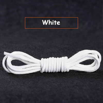 1Pair Cotton Waxed Shoelaces Round Oxford Shoe laces Boots Laces Waterproof Leather Shoelace Length 60/80/100/120/140/180cm - Smarsty