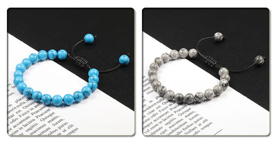 Adjustable 8mm Tiger Eye Beads Bracelet for Yoga Healing - Smarsty