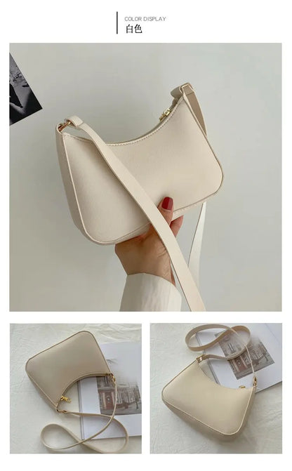 Retro PU Leather Shoulder Bag For Women Hobo Style Classic - Smarsty