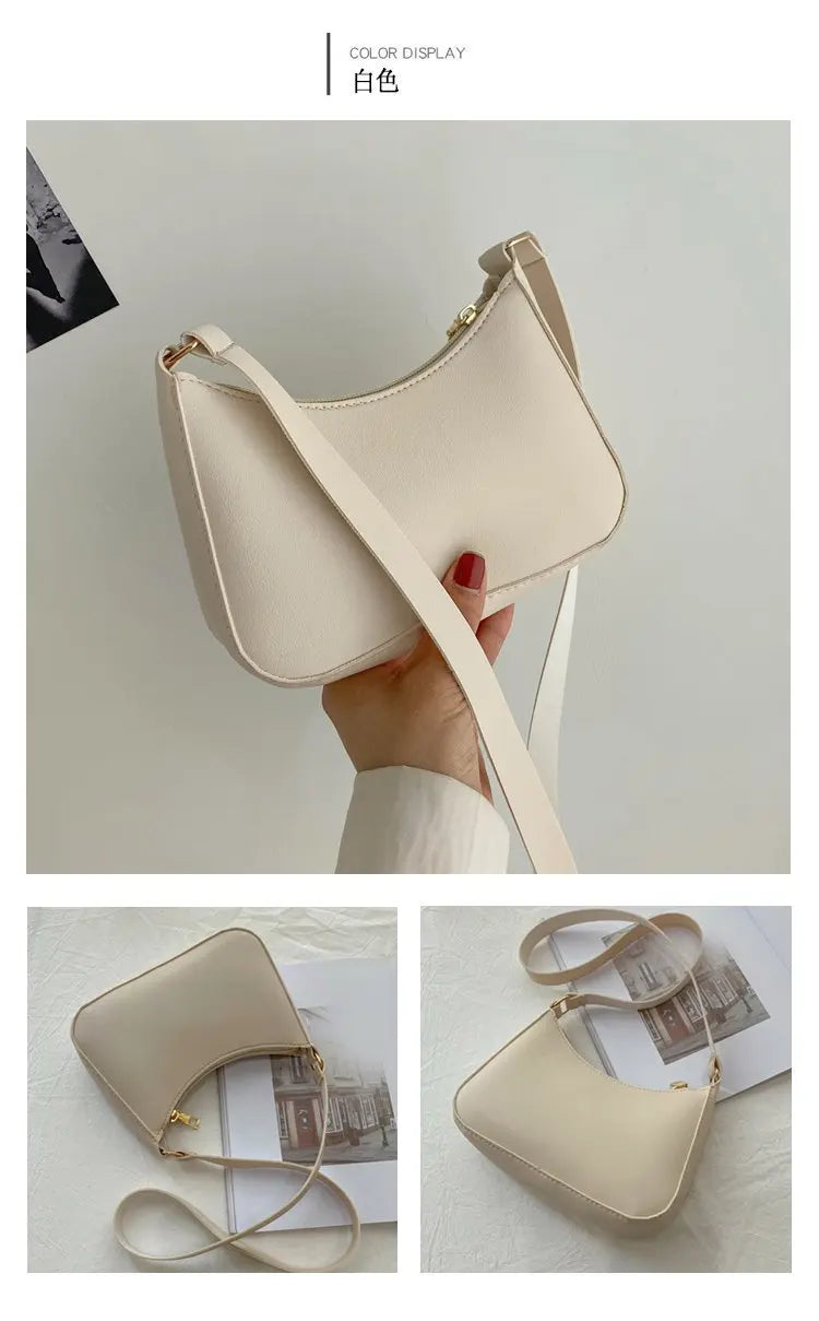 Retro PU Leather Shoulder Bag For Women Hobo Style Classic - Smarsty