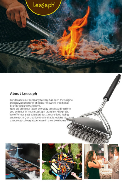 Bristle Free Grill Brush Rust Resistant Stainless Steel - Smarsty