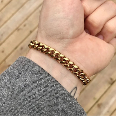 Vnox Men's Stainless Steel Cuban Link Chain Bracelet - Smarsty