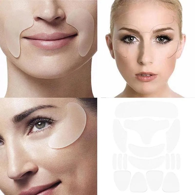 16pcs Reusable Silicone Wrinkle Removal Patches for Skin Care - Smarsty