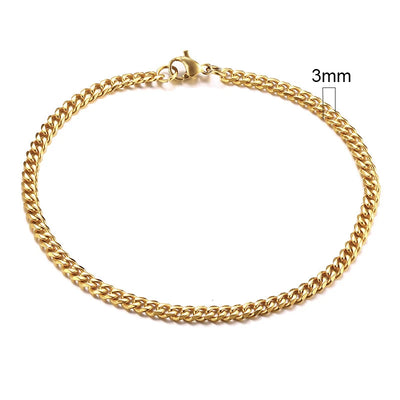 Vnox Men's Stainless Steel Cuban Link Chain Bracelet - Smarsty