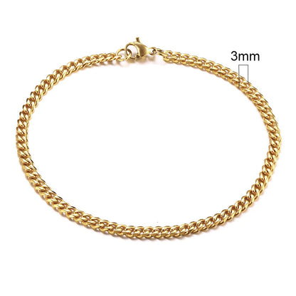 Vnox Men's Stainless Steel Cuban Link Chain Bracelet - Smarsty