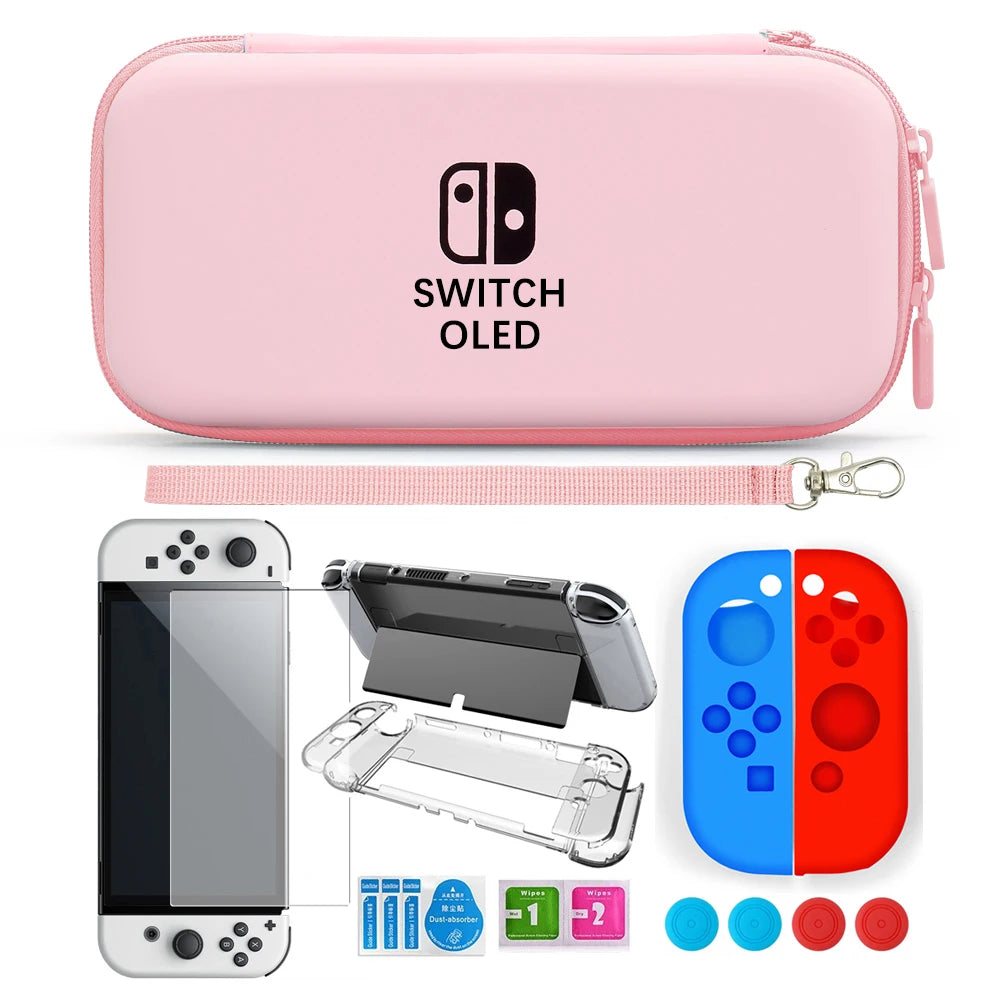 Nintendo Switch Oled Hard Shell Travel Case Bundle - Smarsty