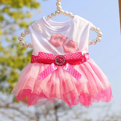 Spring Dog Lace Dress Pet Dog Clothes For Small Dog Party Birthday Wedding  Dress Puppy Costume  Pet Clothes - Smarsty