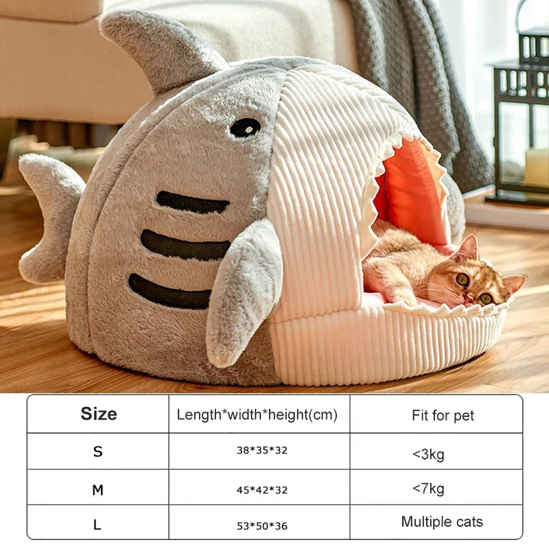 Enclosed Warm Cat Bed With Non-Slip Design - Smarsty