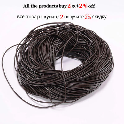Genuine Cow Leather Round Cord Durable Bracelet String - Smarsty