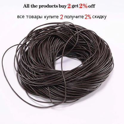 Genuine Cow Leather Round Cord Durable Bracelet String - Smarsty