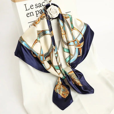 Luxury Satin Silk Scarf for Women Sun Protection - Smarsty