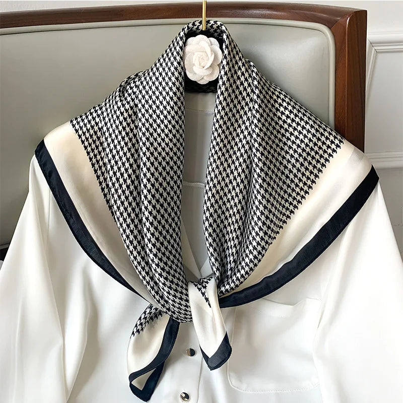 Luxury Silk Satin Scarves for Women Sun Protection - Smarsty